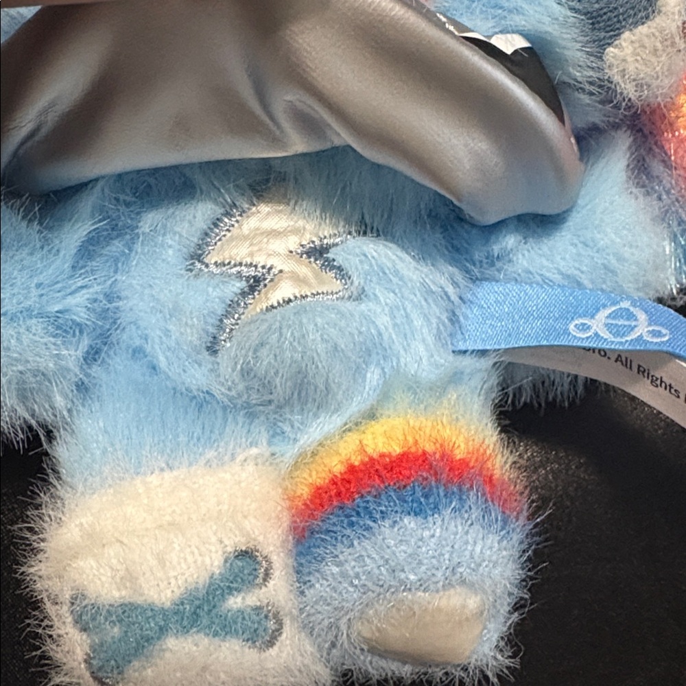 POP MART My Little Pony Blue Rainbow Skullpanda Plush Pendant- Rainbow Dash - Picture 6 of 8